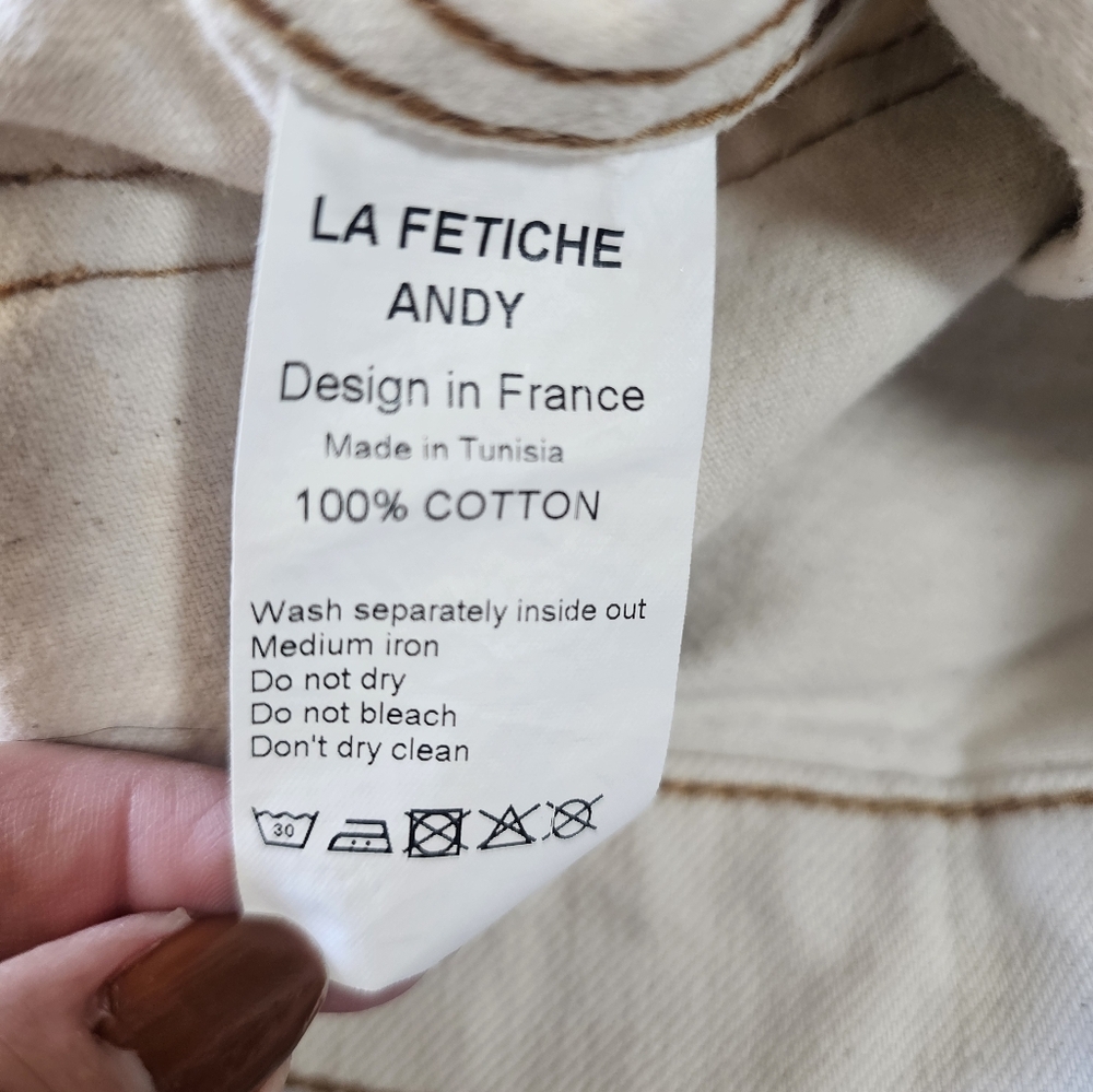 La Fetiche Cream Straight-Leg‎ Jeans - Picture 8 of 12